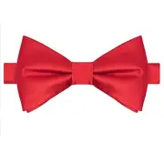 Boys' Bow Tie Satin Bowtie For Kids Boys Bows + Gift Box Red Bright