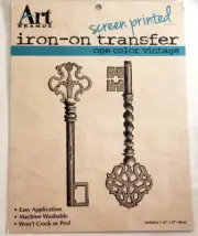 ART BRANDS Screen Printed Iron-On Transfer One Color Vintage – SKELETON KEYS
