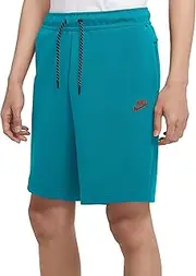 [Nike] Sportswear Tech Fleece Men's Shorts CU4503-356 (Aquamarine/Turf Orange), X-Large