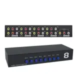 8-Port RCA Composite Video Audio AV 8-Way Switch Selector Switcher Splitter Box