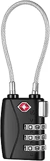[Flushrenic] TSA Approved Code Lock, Luggage Lock, Flexible Cable Lock, for Gym,Backpack,Lockers,Toolbox,Doors&Windows