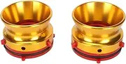 1 Pair Nab Hub Adapters, Reel to Reel Tape Nab Hub Adapter, 10 Inch Aluminium Nab Hub Adapter for Studer for Revox for Akai for Teac (Gold)
