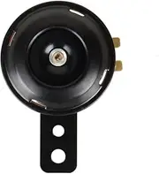 Motorcycle Air Horn, 12V 1.5A Super Loud 105DB Round Electric Horn Replacement for Scooter Moped Dirt Bike ATV Motorcycle Air Horn, 65mm/2.6in Diameter, Black