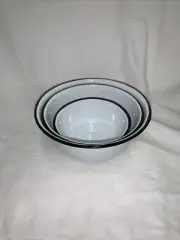 3pc White Enamel Nesting Bowls T-63