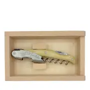 Laguiole Jean Dubost Wine Waiter Ivory Horn Handle Corkscrew
