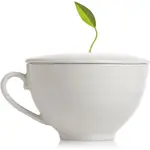 風靡時尚名流圈頂級茶品 TEA FORTE 白瓷附蓋咖啡杯 CAFé CUP 與經典款 5 入金字塔型絲質茶包禮盒