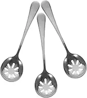 ULTECHNOVO Set of 3 Dinner Spoons Stainless Steel Serving Spoons Holes for Easy Serving