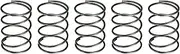uxcell 5Pcs Compression Spring, 25mm OD, 1.6mm Wire Size, 35mm Free Length, Spring Steel Construction Extended Mechanical Compression Springs for Shop and Home Repairs, Silver Tone