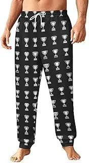 [Generic] Men's Sweatpants, Trophy Icon Grid-24, Polyester Joggers, Sweatpants Jogging Pants for Workout Running