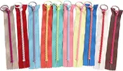 Grcfumo 10 Pcs Colorful Sewing Zip, Easy to Open and Close Sewing Zip, Multipurpose Colorful Sewing Zip for Garment Bags Craft