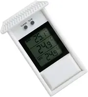 Outdoor Thermometer Landscape Temperature Gauge Digital Display Memory Feature Wall or Window Mountable Waterproof 20°c to 50°c Fahrenheit/Celsius