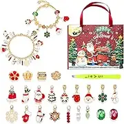 Advent Calendars 2024 Girls - Jewelry Making Kit 24 Days Christmas Countdown Calendar,Calendar Ornament Bracelet Making Kit Countdown To Christmas for Christmas Holiday Kids Girls