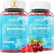 Magnesium Gummies 400mg | as 8 Forms of Magnesium Glycinate, Malate, Citrate, Taurate, Oxide, and More | with Ashwagandha Extract, D3 & B12 Supports for Calm, Zzz, Mood, Muscle Cramp - Vegan 120 Cts