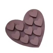 5PCS 10 Grid Small Love Silicone Chocolate Mold Ice Cubes Ice Biscuit Cake Baking Model