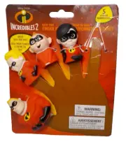Disney Pixar The Incredibles 2 Bath time Finger Puppets Dash Violet Jackjack