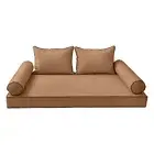 *COVER ONLY*-Style 4 Daybed Mattress Bolster Pillow Contrast Pipe Full-AD104