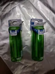 CamelBak Eddy .75 Water Bottle Palm Green 25 oz Spill Proof ( 2 count)