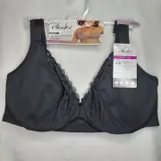 Playtex Bra 38D Dreamwire Front Close Black 4423 New with Tags