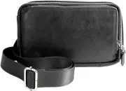[Dom Teporna] Body Bag Men s Genuine Leather Italian Leather Compact 2WAY