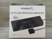 SABRENT USB Type C Dual KVM Switch with Power Delivery [USB-CKDH]