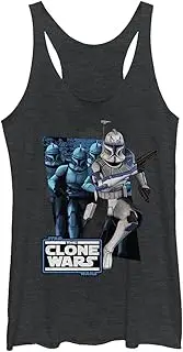 [STAR WARS] Girls Clone Wars Rex Trooper Tri-Blend Racerback Layering Tank
