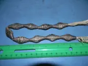 9 Bead Strand African Lost Wax Brass Basket Beads Ashanti Ghana #2