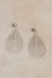 Modern Teardrop Earrings - Silver