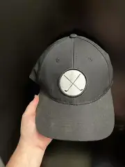 Signature Structured Crossed Golf Clubs Black Rope Hat OSFA