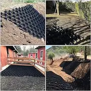 2 Inch Tall Ground Grid Soil Stabilization Grid for Steep Slope/Landscaping/Driveways, Permeable Pavers(3x8m/10x26ft)