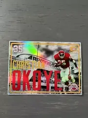 Christian Okoye Holographic Sticker 2.5in x 3.5in Football Sports Card Theme