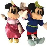 Disney Mickey Mouse Tailor, Minnie Mouse Princess Plush Toys, Rare, New