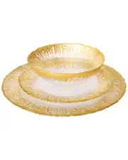 Alice Pazkus 12 Pc. Flashy Gold Dinnerware Set