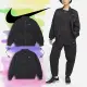 【NIKE 耐吉】外套 NSW Varsity Bomber 女款 黑 白 大勾 飛行外套 雙面穿 絎縫 菱格紋(DV7877-010)