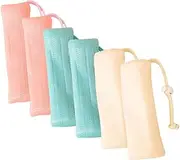Beavorty 6pcs Soap Bag Set Exfoliating Scrub Pouches Soap Mesh Holders Saver Pouch Holders