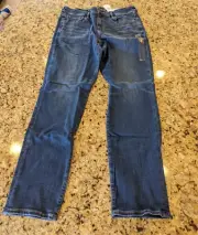 AE American Eagle Women's Next Level Stretch Jean Skinny Deep Indigo size US 14