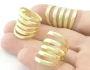 Statement Adjustable Band Ring Raw brass (5 - 9US inner size) 4326