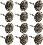 VGOL 100pcs Antique Decorative Nails for Furniture Sofa Upholstery Tacks Retro Decoration Pushpin Metal Pushpin 11 x 16 mm Bronze