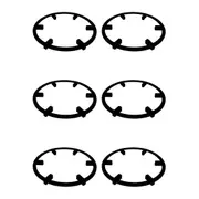 6x Homeleisure Floor Saver Ring Home/Garden Planter Surface Protector 30cm Black