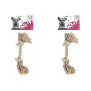 2x M-Pets 48cm Rope Dog/Puppy Interactive Pet Fetch/Exercise Chew Teething Toy