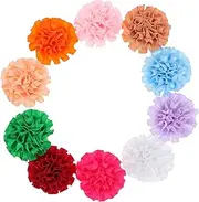 DRESSOOS 10 Pcs Carnation Cloth Flower Decor Pet Collar Flower Embellishment Dog Bowl Puppy Flower Charm Pets Flower Bows Cats Flower Charms Pets Collar Ties Cleanse Universal Bow Tie