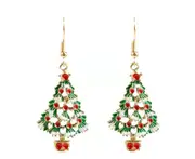 Christmas earrings pendant Christmas tree snowflake antelope Santa Claus boots earrings jewelry accessories - A