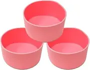 MILASIC TN-WBPH-PK-M Water Bottle Bottom Silicone Cover, Set of 3, Pink Water Bottle Bottom Cover, 3.5 inches (9 cm), Double Sided Tape Included, Protective Cover, Handy Pouch, Bottle Bottom, Dirt,