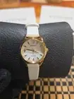CITIZEN 27MM Goldtone Stainless Steel & Leather Strap Eco-Drive Watch