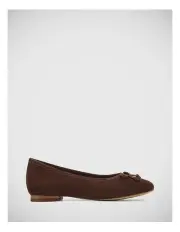 [Wittner] Aleisha Suede Leather Flat in Espresso