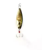 Clam Outdoors Leech Flutter Spoon - Gold Shiner - 1/16 oz #12 Treble Hook