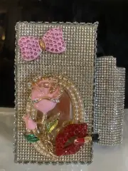 Mirrored Womens Cigarette pack holder. Cigarette Case, With Lighter