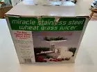 Miracle MJ-550SS Electric Wheat Grass Juicer w/Box New Rare Stainless Steel