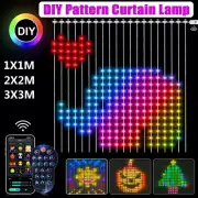 LED Curtain Fairy String Lights RGBIC Smart ws2812b App Programmable DIY Hanging