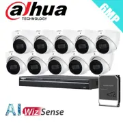 Dahua 10 x 6MP DH-IPC-HDW3666EMP-S-AUS Turret Security Camera, Starlight, SMD 4.