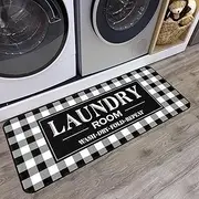 ROMAMIGO Rug Runner Non Slip Floor Mat for Mudroom Laundromat Farmhouse Kitchen Bathroom Laundry Room Decor Accessories(20 X 47 inch, Buffalo Plaid)